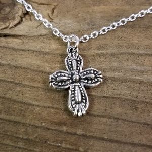 New Silver Cross Necklace